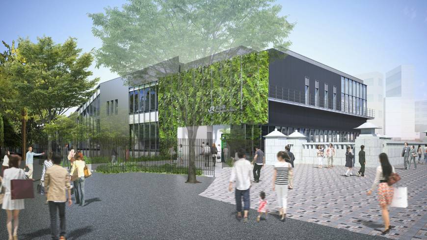 Vue d'architecte de la future gare d'Harajuku